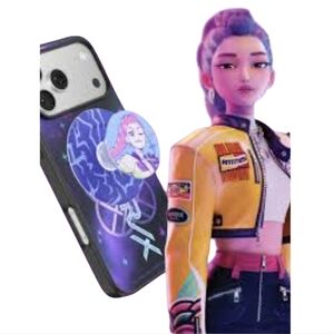 K-pop Demon Hunter Phone Holder Anime Girl Graphic Patch